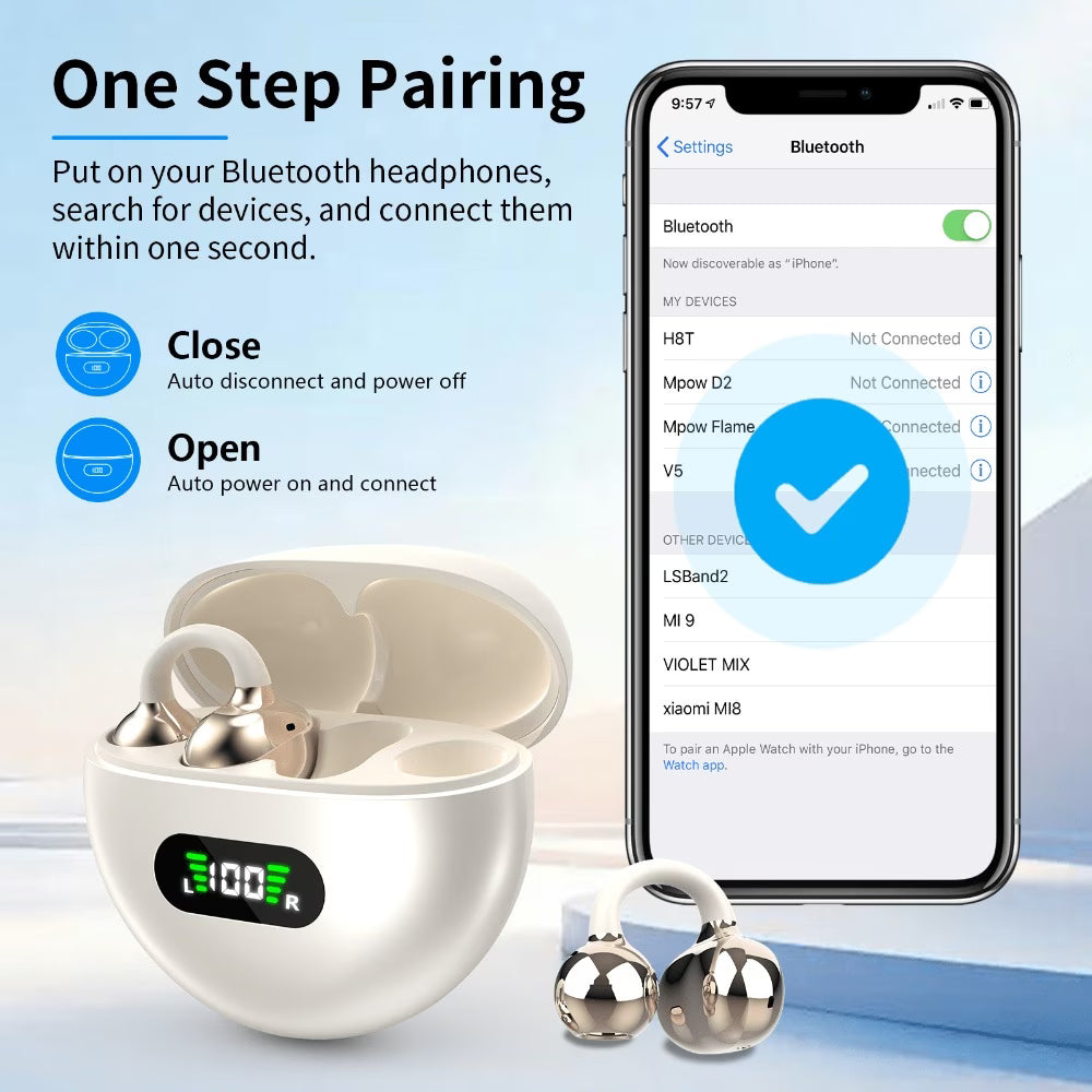 Clip-On Wireless Earbuds