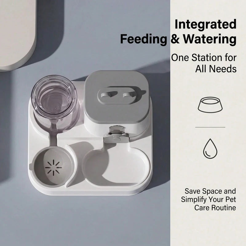 2-in-1 Gravity Pet Feeder & Water Dispenser