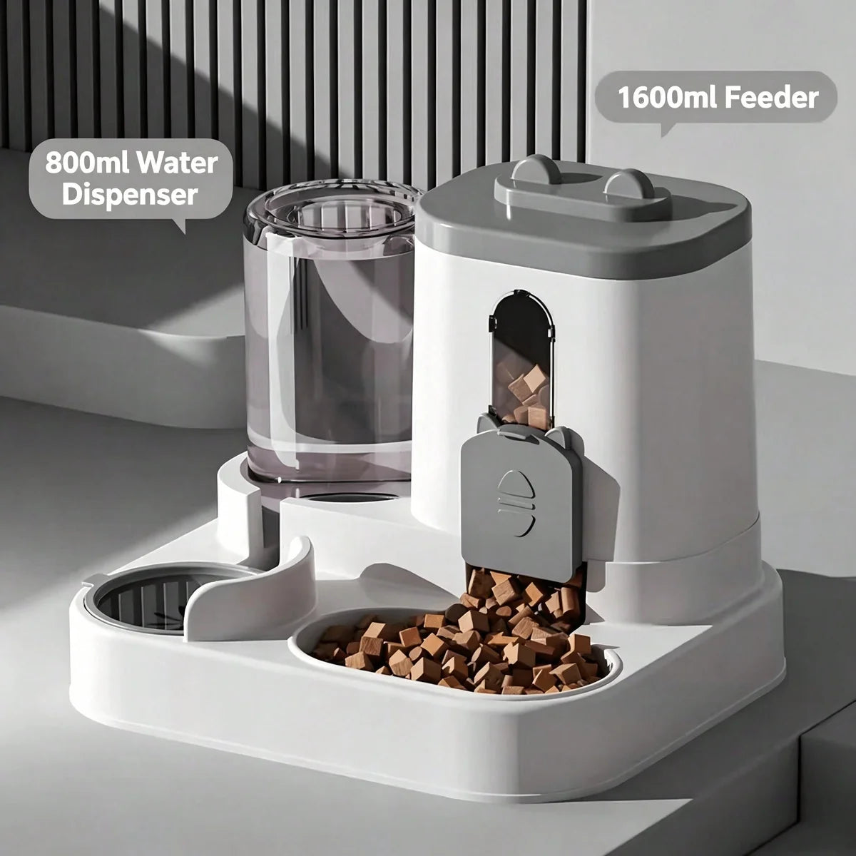 2-in-1 Gravity Pet Feeder & Water Dispenser