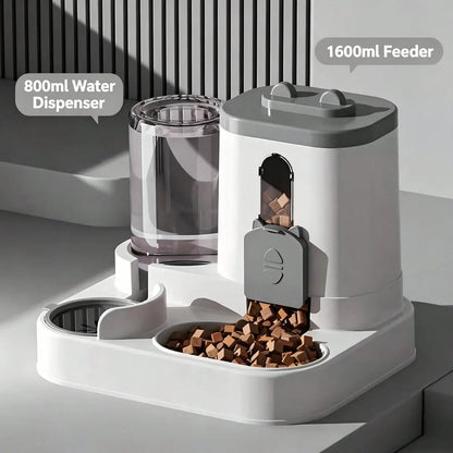 2-in-1 Gravity Pet Feeder & Water Dispenser