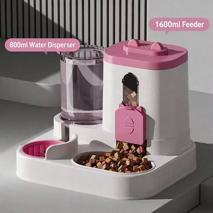 2-in-1 Gravity Pet Feeder & Water Dispenser