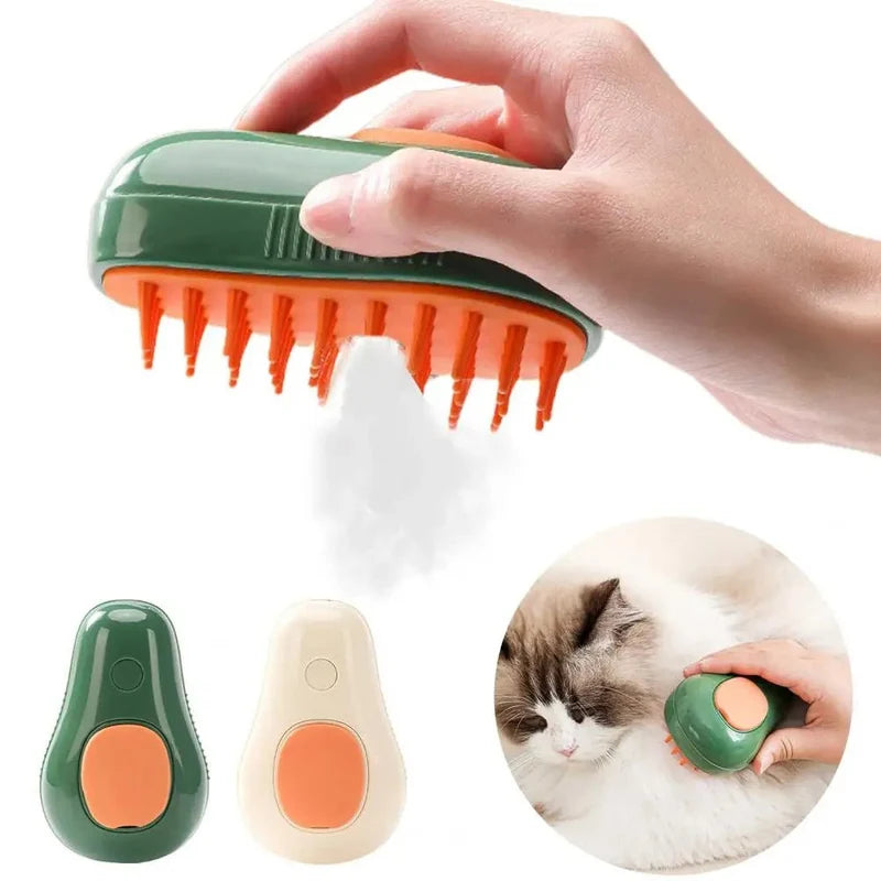 Avocado Electric Steamy Pet Grooming Brush & Massager